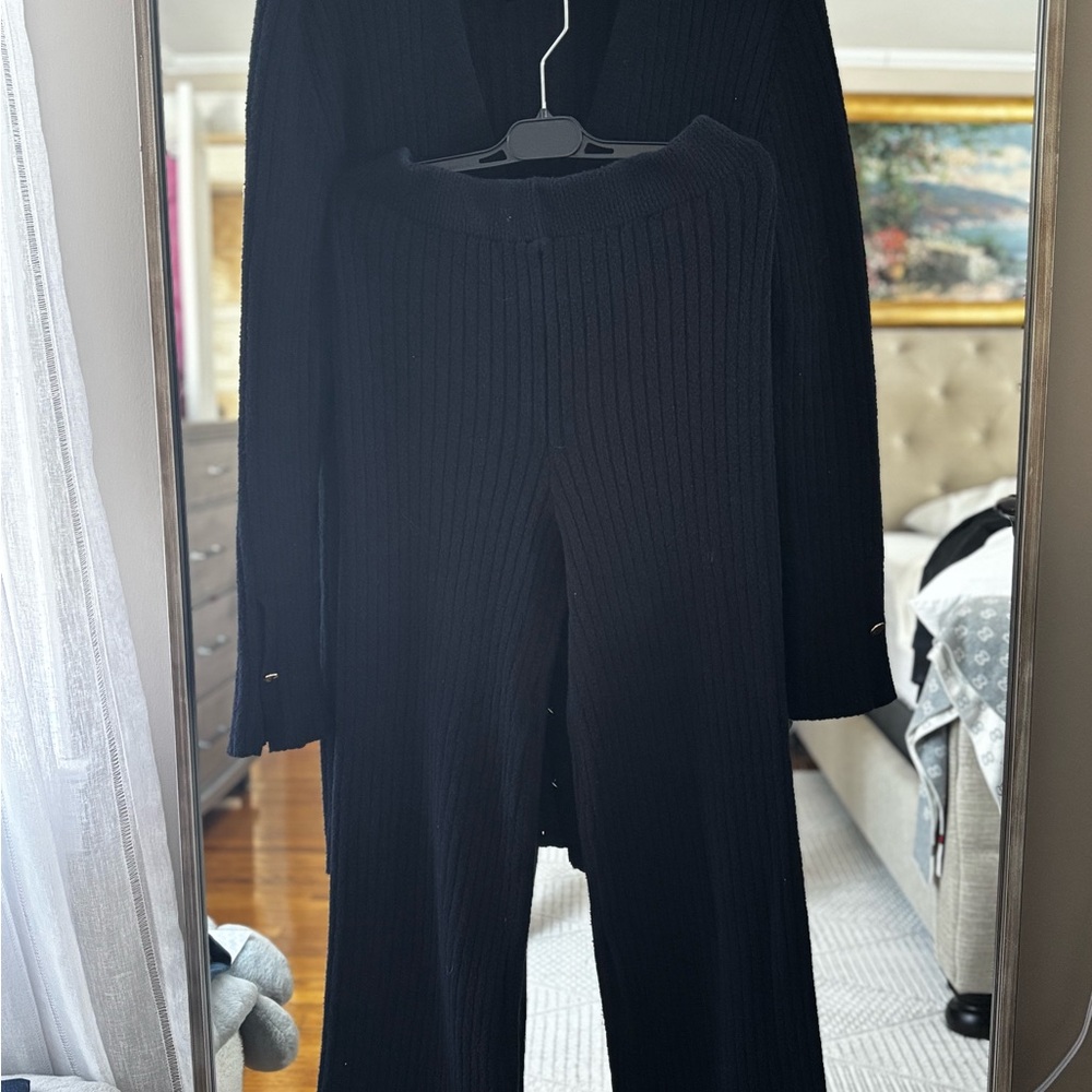 Zara navy knit set